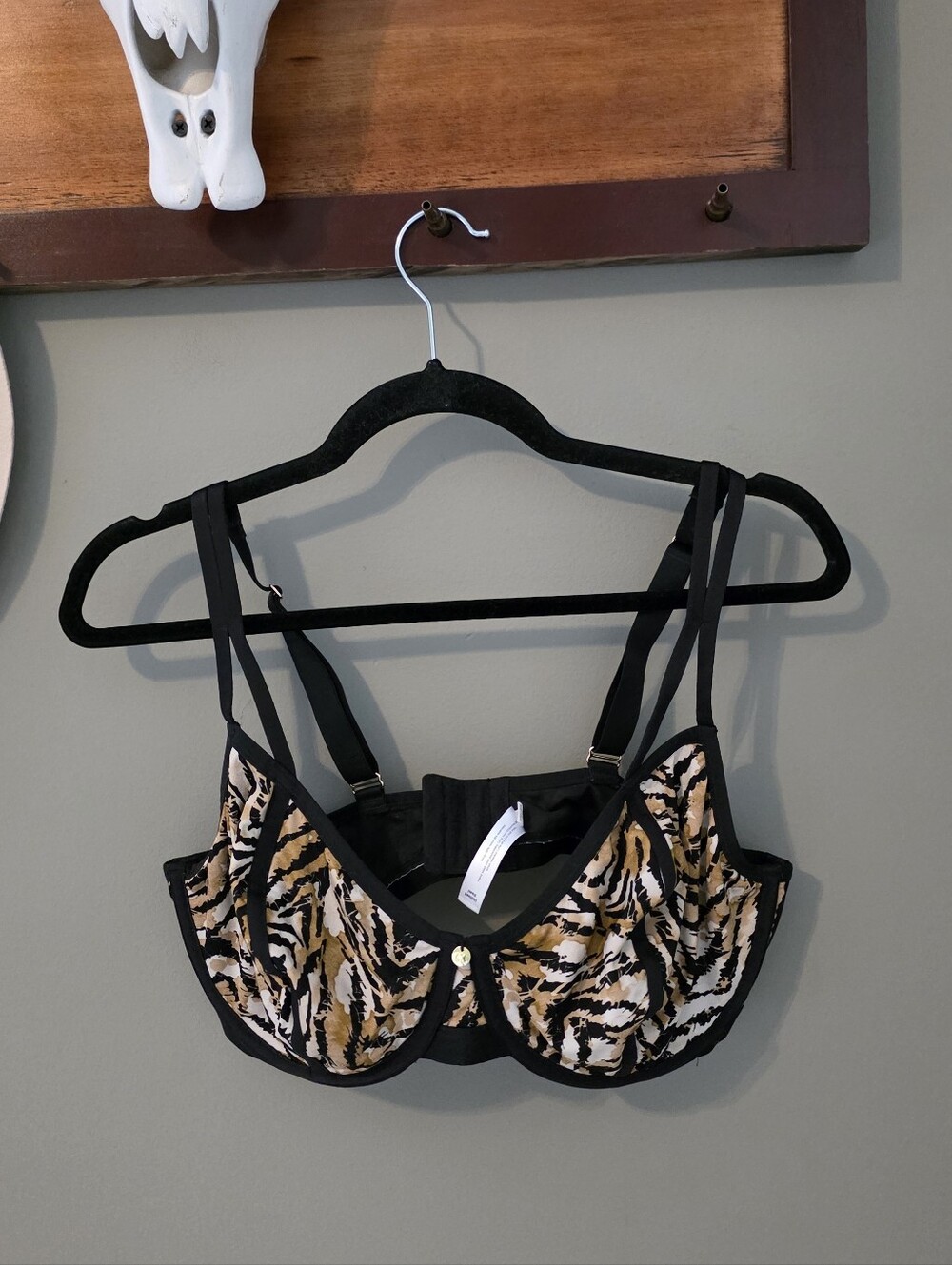 Cacique Animal Print Unlined Demi Bra 40DD